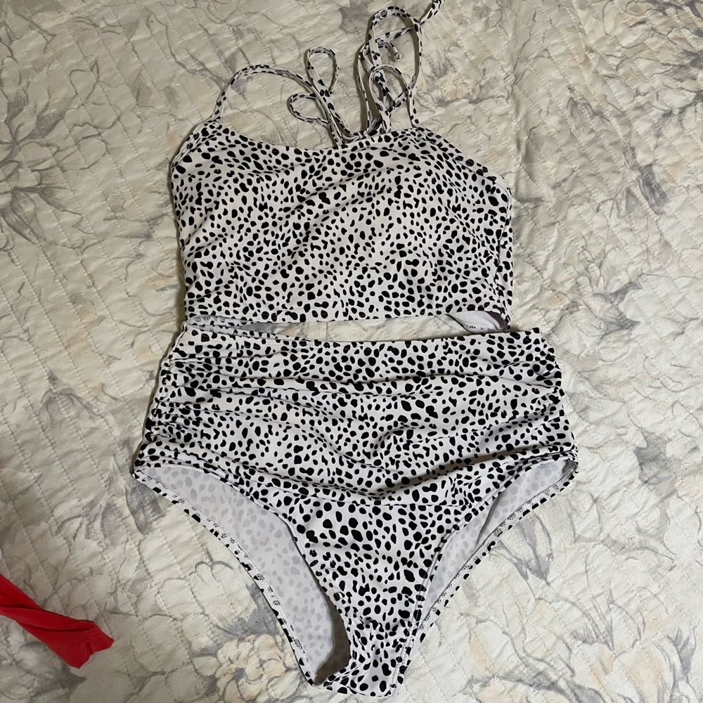 Like new ZAFUL high waist Dalmatian bikini